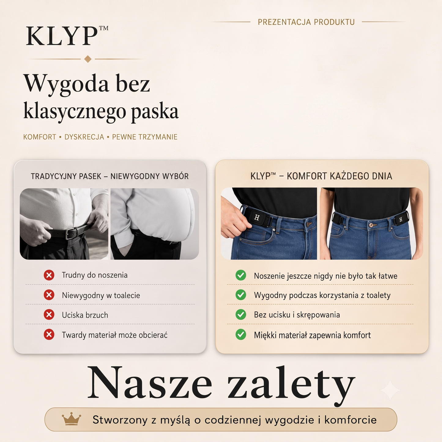 Pasek KLYP™ – Bez Ucisku